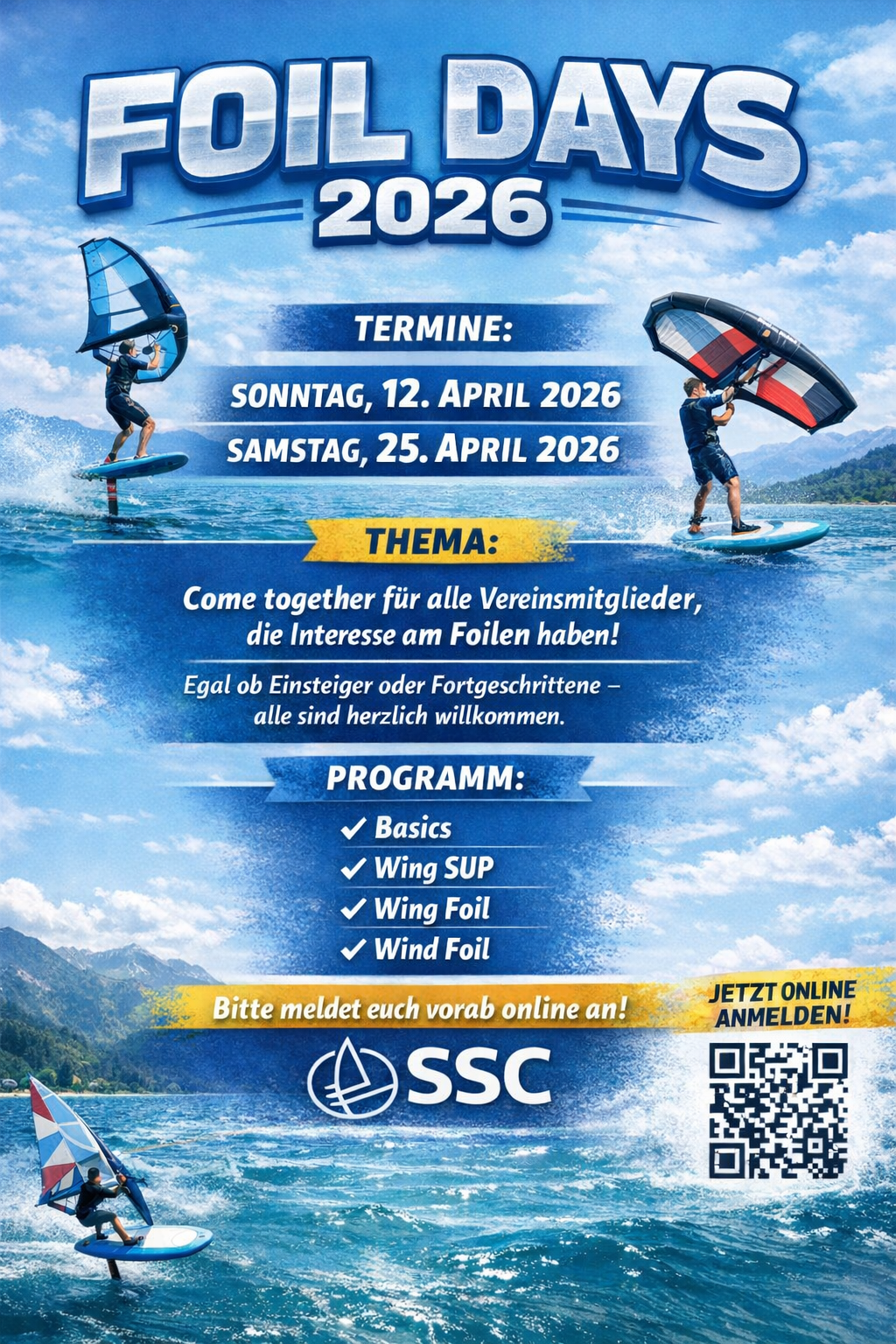 Mehr über den Artikel erfahren WING & FOIL DAY 12.04. + 25.04.26